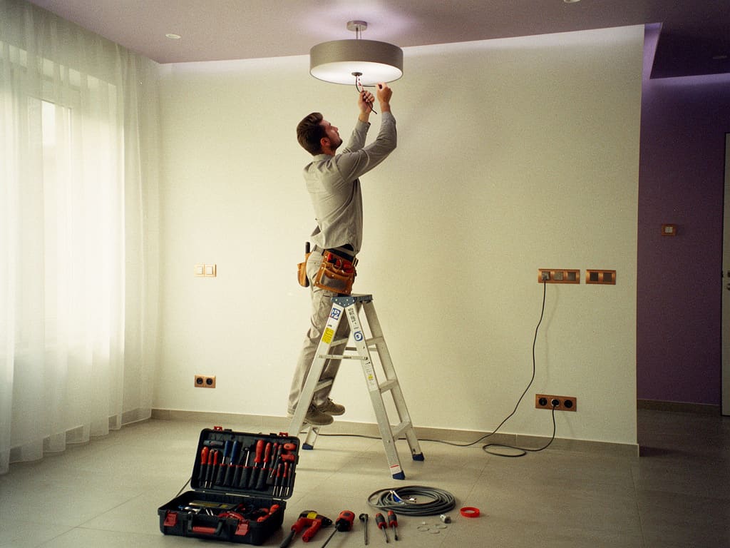 Installazione di un punto luce in appartamento